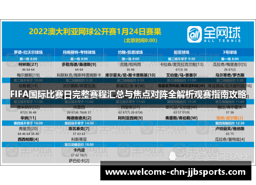 FIFA国际比赛日完整赛程汇总与焦点对阵全解析观赛指南攻略 FIFA国际比赛日完整赛程汇总与焦点对阵全解析观赛指南攻略